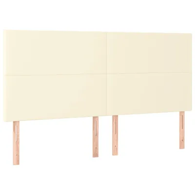 Obrázek produktu pro Čelo postele krémové 200x5x118/128 cm umělá kůže