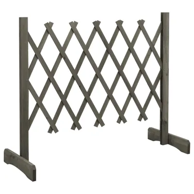 Zdjęcie produktu dla vidaXL Ogrodowy płotek wspinaczkowy szary 120x60 cm z litego drewna jodłowego