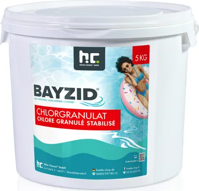 Produktbild von 1x5 kg BAYZID® Chlorgranulat für Pools mit Aktivchlor zur Poolwasser Desinfektion