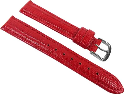 Produktbild von Teju-Print Ersatzband Uhrenarmband Kalbsleder Band Rot 22191S, Stegbreite:22mm