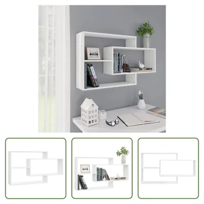 Produktbild von The Living Store Wandregale Weiß 104x20x58,5 cm Holzwerkstoff