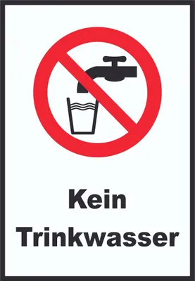 Produktbild von Kein Trinkwasser Schild Nicht Trinken A4 (210x297mm)