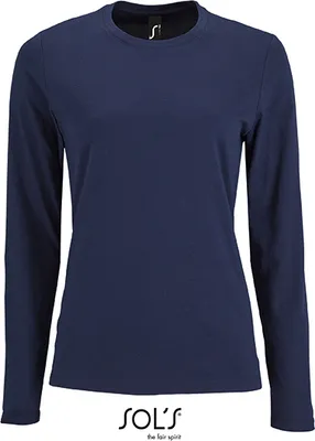 Immagine prodotto di SOLs 02075 | Maglietta donna manica lunga Imperial - Colore: French Navy - Taglia: L