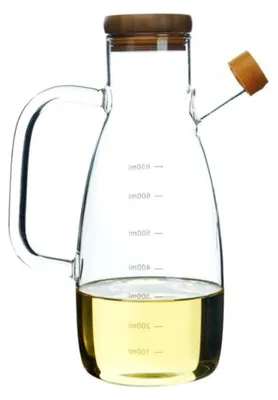 Produktbild von Ölspender aus Glas, 700ml für Olivenöl, ideal zum Kochen, Grillen und für Salate
