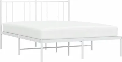Obrázek produktu pro vidaXL Postel s čelem kovová bílá 160x200 cm