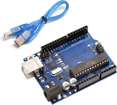 Produktbild von AZ-Delivery Mikrocontroller AZ-ATmega328DIP-Board Mikrocontroller Board ATmega16U2 8-bit Entwicklerboard mit USB-Kabel, 1x Set