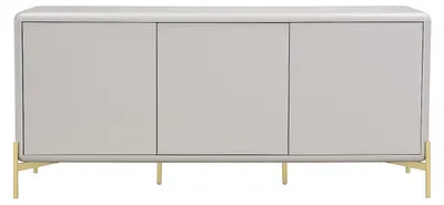 Produktbild von 3-türige Kommode aus MDF – Beige und Gold – LYBAKA