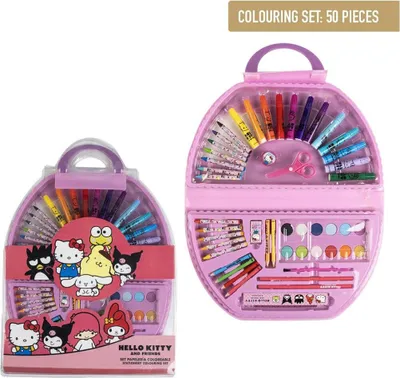 Imagen del producto de Set de artículos de papel Hello Kitty, color rosa