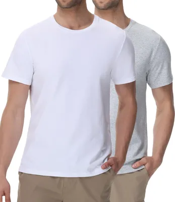Produktbild von SolidKeus – Set aus 2 Baumwoll-T-Shirts für Herren mit kurzen Ärmeln