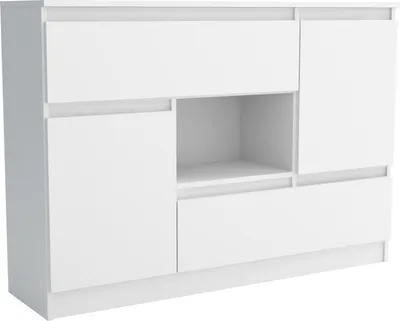 Obrázok produktu pre Komoda s 2 zásuvkami, farba: biela, A: 120 x 85 x 30 cm