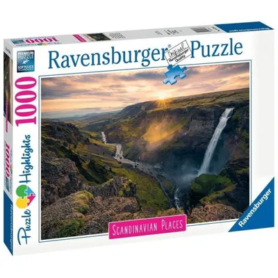 Produktbild von 1000 Teile Puzzle - Ravensburger - Háifoss-Wasserfall, Island - Landschaft und Natur