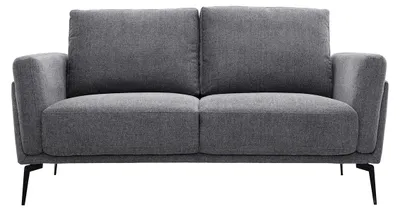 Produktbild von Miliboo - Design-Sofa mit grauem Stoff im Samtdesign 2-Sitzer MOSCO