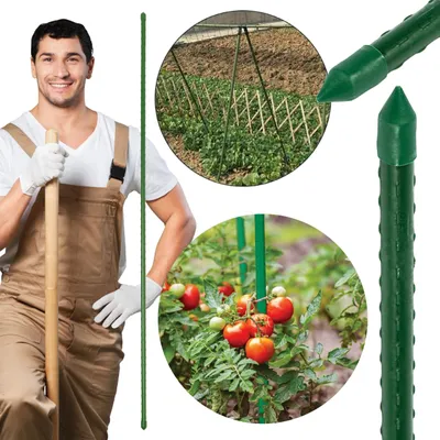Obrázek produktu pro Potažená tyč na rostliny, podpěra rajčat 11 mm/120 cm x1