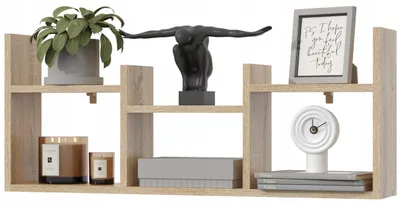 Produktbild von Wandregal Sonoma-Eiche 100 cm – Hängeregal aus MDF – Bücherregal für Wohnzimmer, Schlafzimmer, Küche