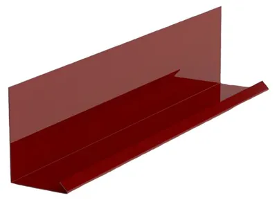 Obrázek produktu pro Lemování zdí pro kombinaci s krycí lištou RŠ 200, 2 bm, Prefalz stucco, Tmavě červená P.10 RAL 3009