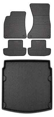 Produktbild von Gummimatten + Kofferraumwanne für Audi A5 8T 2008-2018 (Coupé) – Schwarz, passgenau – Wielganizator SolidPRO