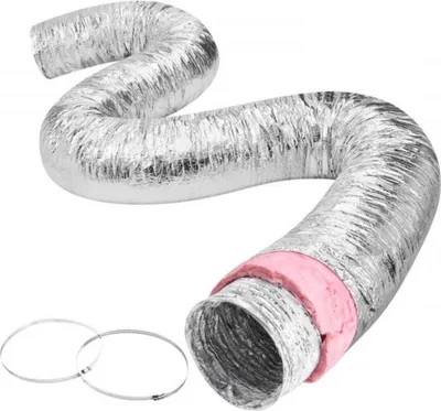 Produktbild von Bolt Edge Lufteinlassschlauch – Flexibel – Aluminium – Isoliert – 7620mm lang – Ø208 mm – Für Waschmaschine, Trockner, Airco – Ventilationsschlauch