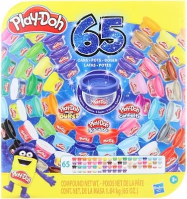 Zdjęcie produktu dla Play-Doh F15285L0 Play-Doh Knete 65-Jahre farbsortiert 65 Farben je 28,0 g