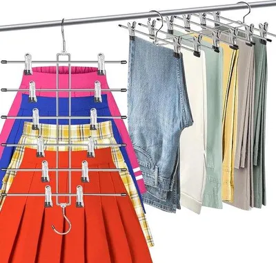Immagine prodotto di Set di appendiabiti Famanu – Organizzatore per armadi che ottimizza lo spazio, con 6 livelli e 2 modalità di appensione