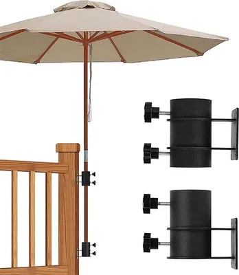 Produktbild von Famanu Parasolhalter für Balkon und Patio - 2 Stück Parasol Klemmen