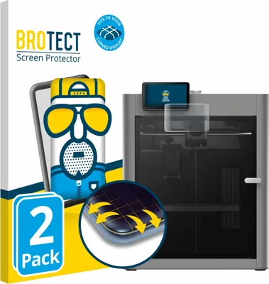Produktbild von 2x BROTECT Fullscreen Schutzfolie für Bambu Lab P2S 3D Printer Displayschutz Folie Fullcover Matt Entspiegelungsfolie