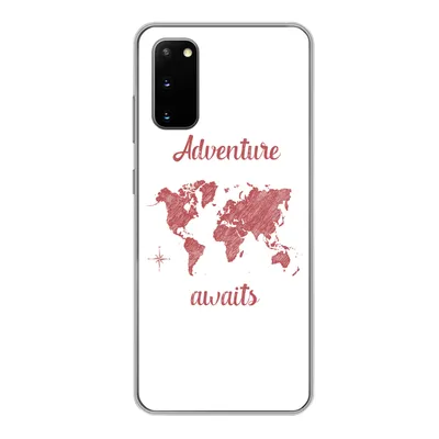 Produktbild von MuchoWow® Handyhülle Schutzhülle Hülle für Samsung Galaxy S20 Karte - Sprichwörter - Rosa Silikon Softcase Handy Hülle - Bild