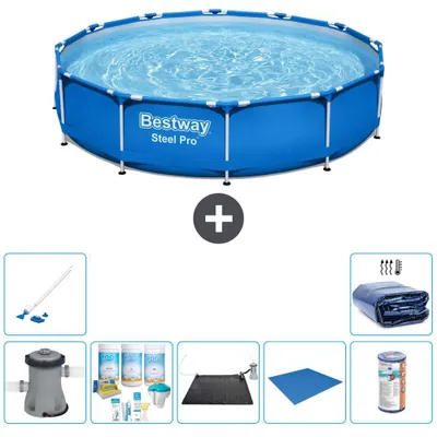 Zdjęcie produktu dla Basen stalowy Bestway Steel Pro, okrągły - 366 x 76 cm - 8 elementów, model S21601