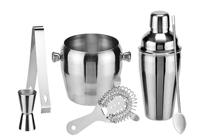 Produktbild von Cocktailmixer Set 6 tlg Edelstahl Cocktailmixerset