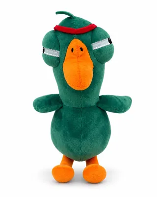 Produktbild von Ente Kuscheltier 23 cm Grün Orange Plüschente im Kostüm-Design Niedliches Weiches Stofftier Deko Geschenk & Sammler, KI-generiertes Bild