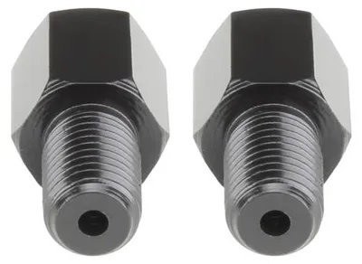 Immagine prodotto di 2 adattatori per specchietti neri (specchietto: filettatura M10 a destra / manubrio: filettatura M10 a destra) - Citomerx