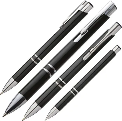 Produktbild von 10 Kugelschreiber aus Kunststoff / Farbe: schwarz