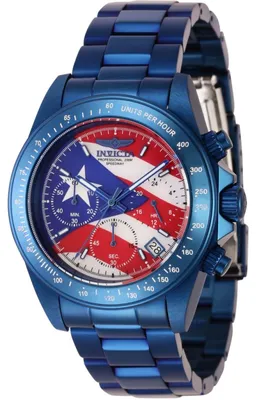 Obrázek produktu pro Invicta Speedway 46113 Pánské Hodinky - Quartz Hnutí - Nerezová Ocel s Červeným Ciferníkem - 40 mm