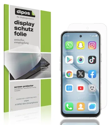 Produktbild von 4x Schutzfolie für viqee A19PRO Mini-Smartphone matt Displayschutzfolie Folie Display Schutz dipos