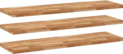 Produktbild von vidaXL Schweberegale 3 Stk. 140x40x4 cm Massivholz Akazie Ölbehandelt