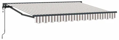 Image de vidaXL Store rétractable gris clair et blanc 4 x 3 m