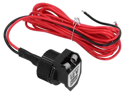 Obrázok produktu pre Adaptér do 12 V zásuvky zapaľovača v aute, priemer 21 mm/0,8 palca, čierny, s pružinovým krytom, pre motocykle a lode