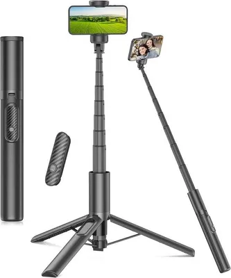Immagine prodotto di Selfie stick leggero con treppiede e telecomando - Supporto per cellulare ruotabile a 360 gradi