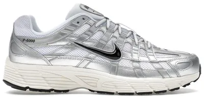 Produktbild von Nike P-6000 White Metallic Silver Flat Silver Black - EU 47