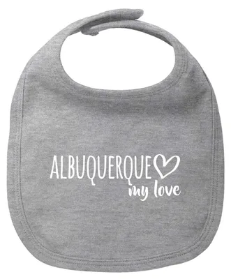 Produktbild von Huuraa Baby Lätzchen Albuquerque my love Heather Grey Klettverschluss Baumwolle Latz Geschenkidee