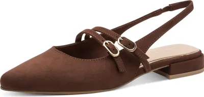 Produktbild von MARCO TOZZI Damen Ballerina Slipper Slingback Vegan 2-29418-46, Größe:36 EU, Farbe:Braun