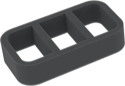 Produktbild von 135x75x30 mm Schaumstoffeinlage mit 3 Fächern für Miniaturen