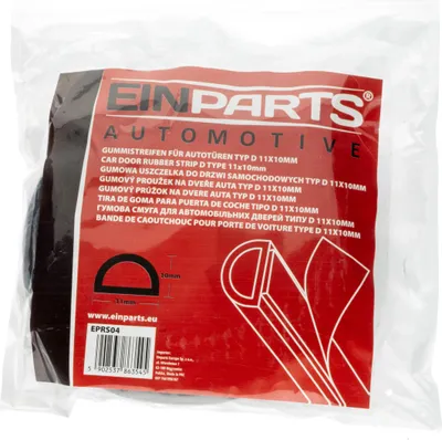 Obrázek produktu pro Gumové těsnění pro dveře automobilů typ D 11x10 mm 4M odolné proti UV záření