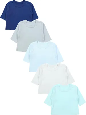 Produktbild von TupTam Baby Jungen Langarmshirt Gestreift 5er Set, Farbe: blau_grau, Größe: 98