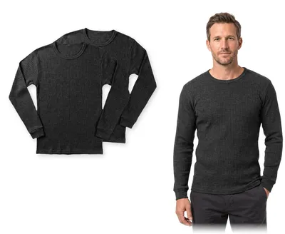 Produktbild von Black Snake Herren Langarm-Unterhemd Gr. 5 bis 10 2er Pack - XXL - Anthrazit, KI-generiertes Bild