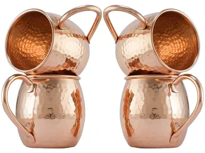 Kupferbecher-Set 4er-Pack 473 ml Moscow Mule handgefertigt