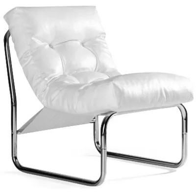 Produktbild von Casa Padrino Designer Salon Stuhl Weiß Lederoptik - Moderner Wohnzimmerstuhl