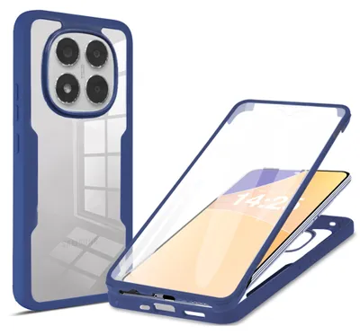 Produktbild von 360 Grad Rundum Schutz Handyhülle für Xiaomi Redmi Note 14 Pro Full Cover Vollschutz Case Farbe: Blau
