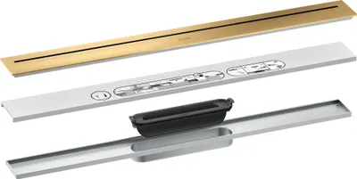 Produktbild von hansgrohe Fertigset Duschrinne AXOR Drain 700mm BGO