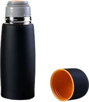 Produktbild von Ibili Isolierflasche - Edelstahl Thermoskanne Schwarz 350ml Doppelwandig Unzerbrechlich