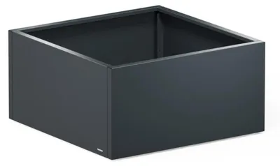 Obrázok produktu pre Herstera Metal Planter Low Cube, Vysadzovač, Voľne stojace, Kov, Antracit, Štvorec, Vonkajší